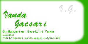 vanda gacsari business card
